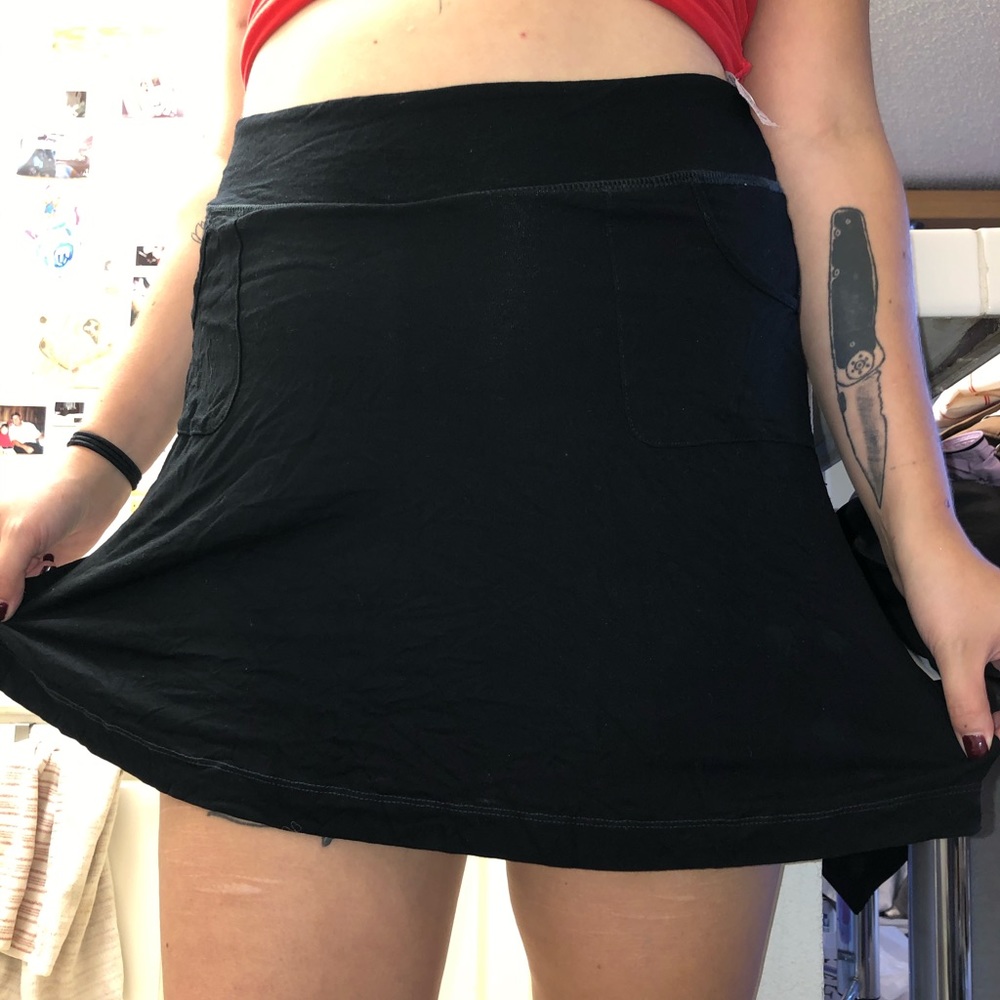 Black Athletic Skort with Pockets